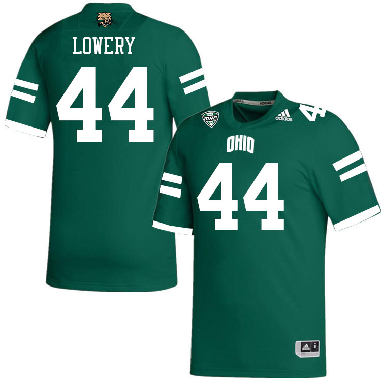 Ohio Bobcats #44 Aiden Lowery College Football Jerseys Stitched-Green